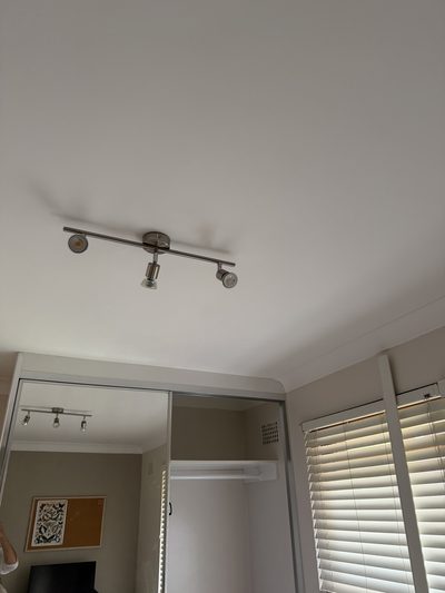 The same ceiling after repair and repainting